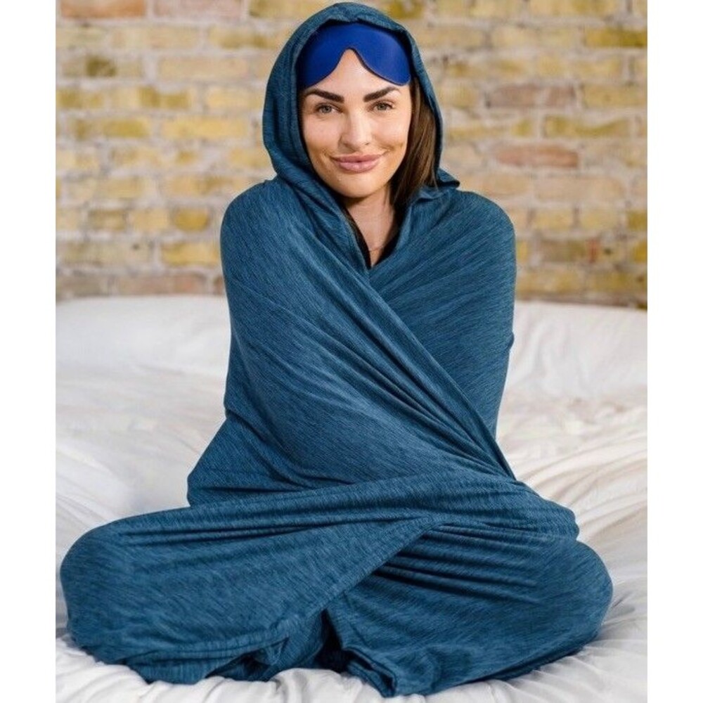 Hug Sleep Wrap Blanket Stretch Anxiety Relief Sensory Cocoon Adult Hood Swaddle